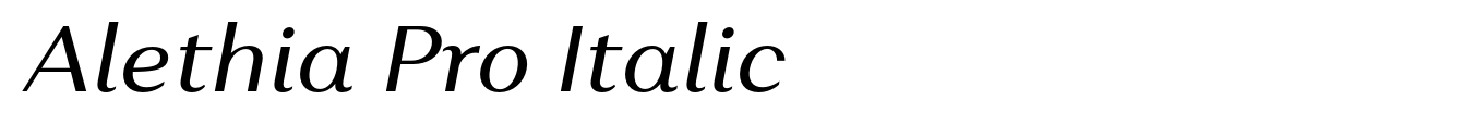 Alethia Pro Italic